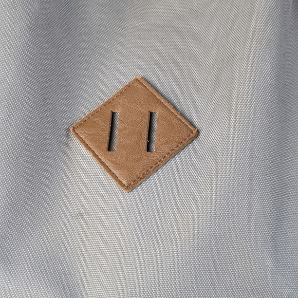 Herschel Supply Co Grey Backpack Brown Faux Leather Trim Classic School Bag - Picture 5 of 10